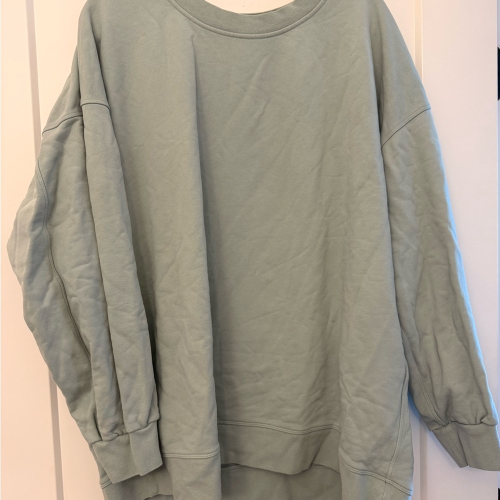 lululemon athletica Light Green Crew Neck Sweater